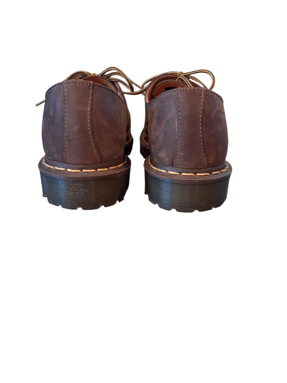 Doc Marten Brown Leather Lace-Up 1561 Shoes Size 12